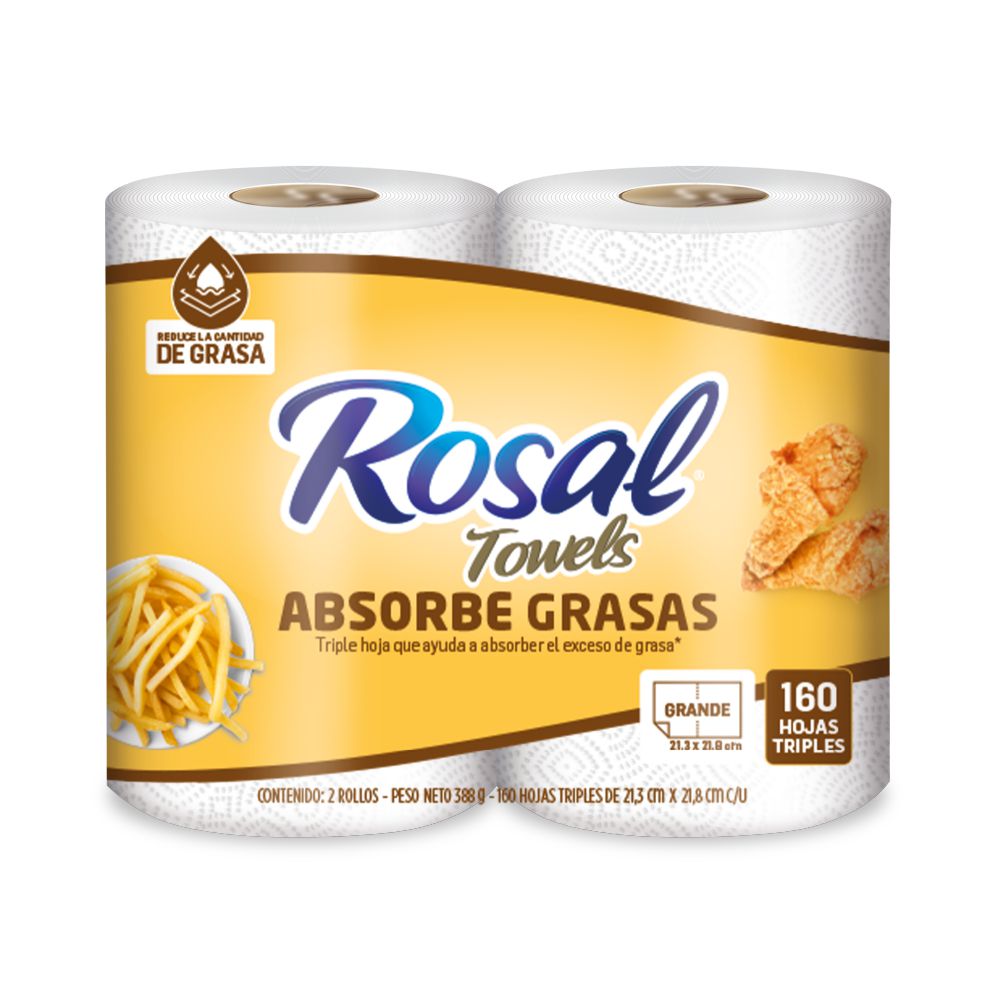 Toallas de cocina ROSAL absorbe grasas (2  und) img #1