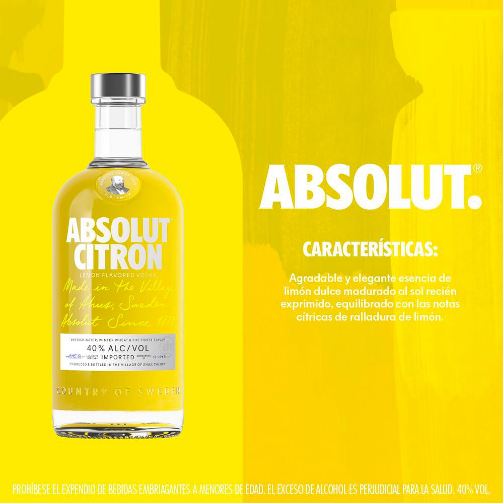 Vodka ABSOLUT citron (700  ml) img #2