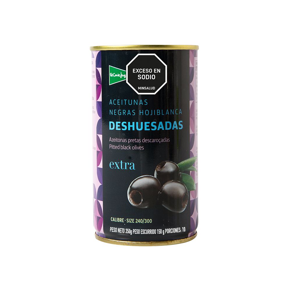 Aceitunas EL CORTE INGLÉS MARCA EXCLUSIV negras deshuesadas (150  gr) img #1