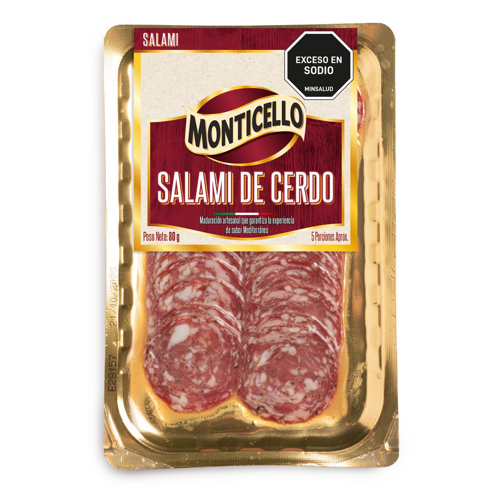 Salami MONTICELLO de cerdo maduración artesanal (80  gr) img #1