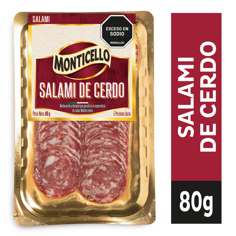 Salami MONTICELLO de cerdo maduración artesanal (80  gr) img #2