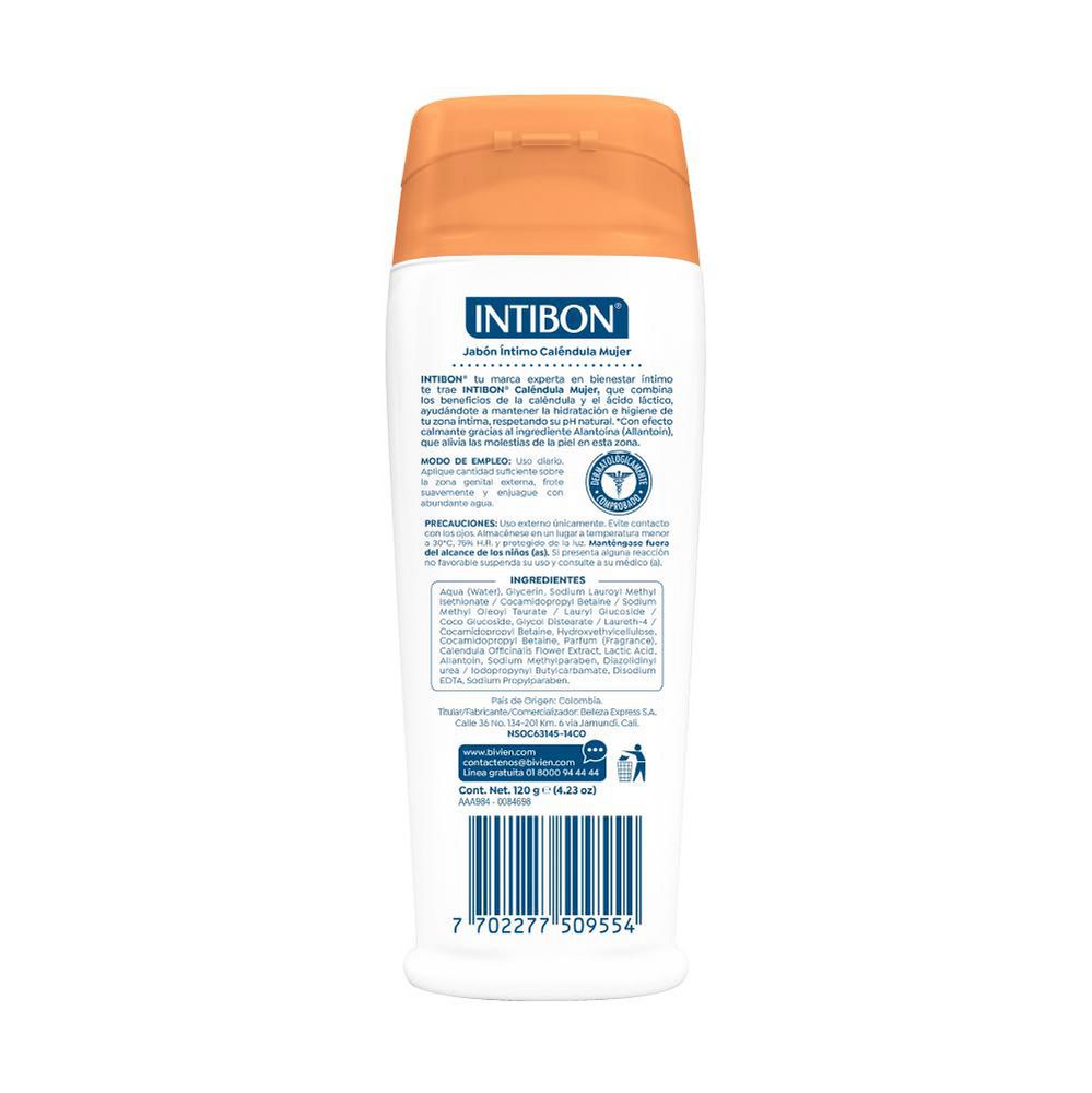 Jabón íntimo INTIBON hidratante (120  ml) img #2