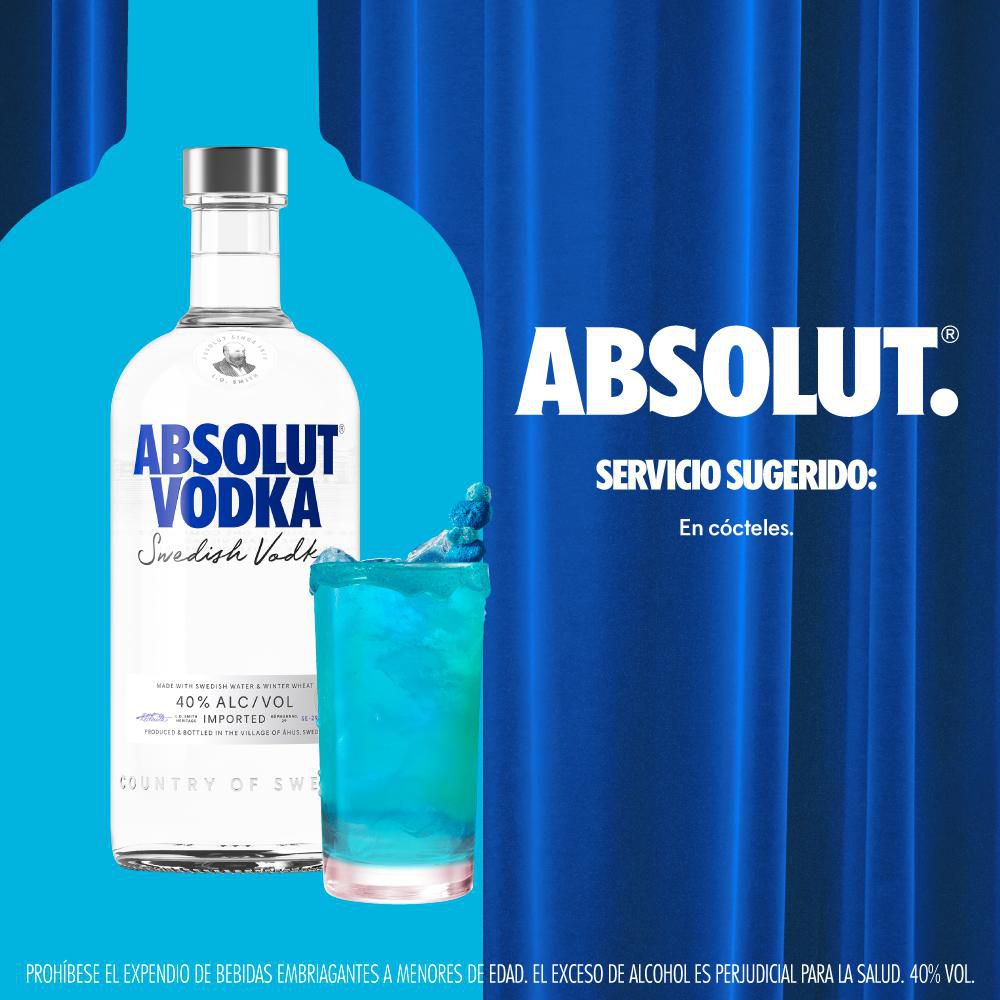 Vodka ABSOLUT original (1000  ml) img #3