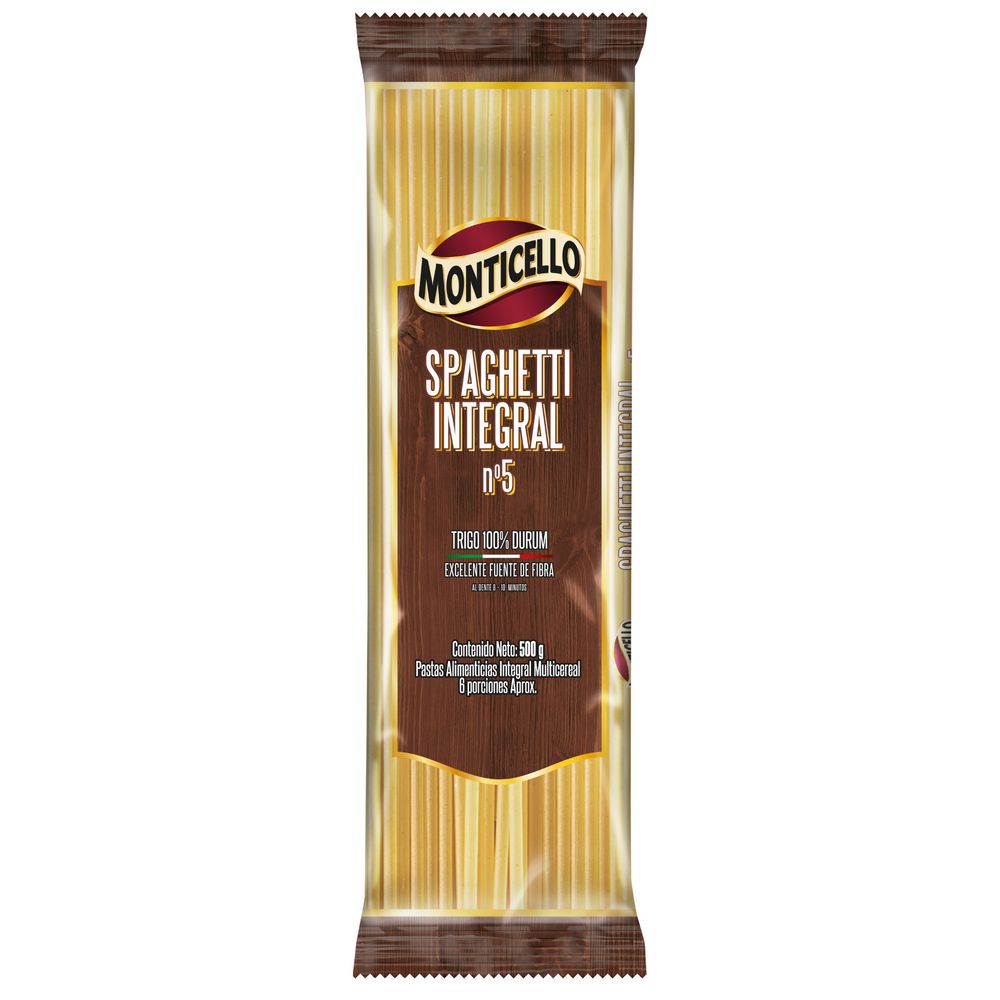 Pastas MONTICELLO spaghetti integral #5 (500  gr) img #2