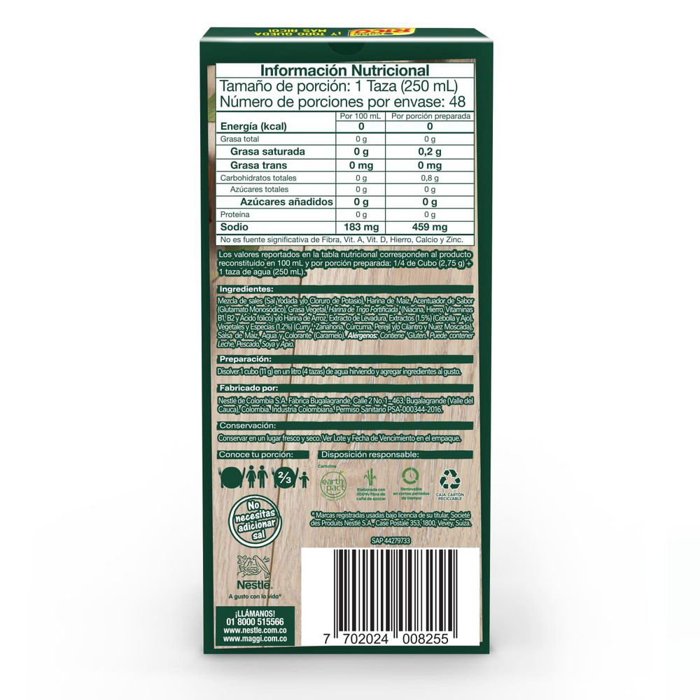 Caldo deshidratado RICO con verduras x12 cubos (132  gr) img #2