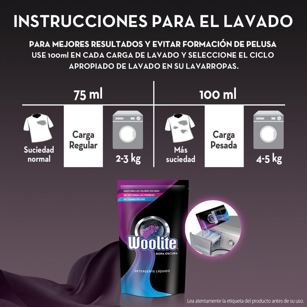 Detergente líquido WOOLITE ropa oscura (1800  ml) img #4
