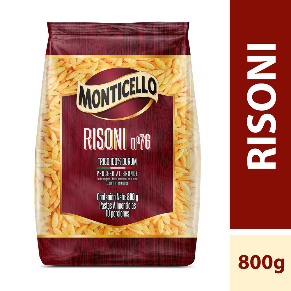 Pastas MONTICELLO risoni (800  gr) img #1