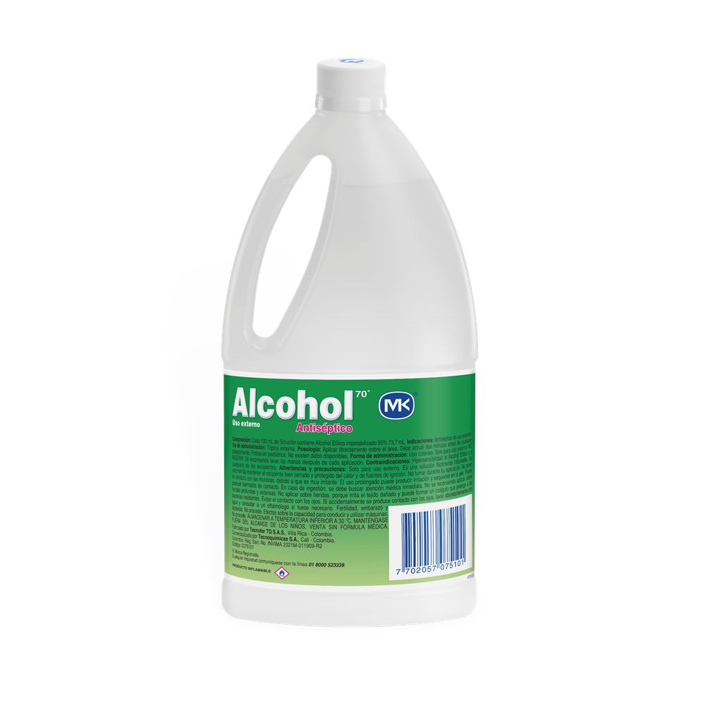 Alcohol ALCOHOL MK antiséptico rápida desinfección (700  ml) img #2