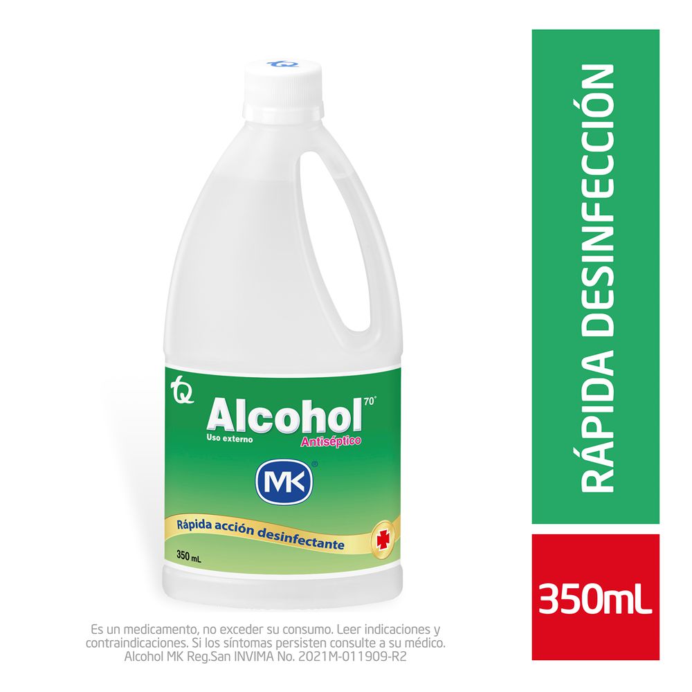 Alcohol ALCOHOL MK antiséptico rápida desinfección (350  ml) img #1