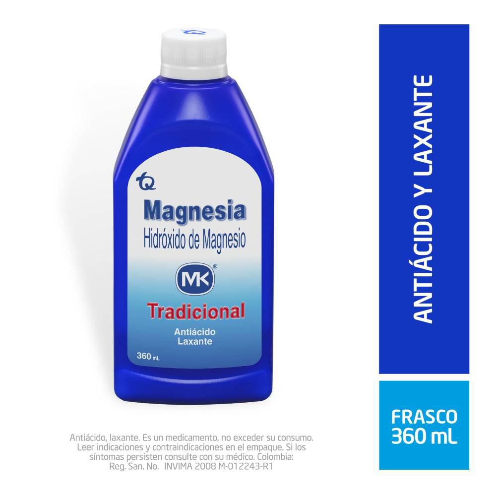 Hidróxido de magnesio MAGNESIA MK antiácido y laxante tradicional (360  ml) img #1