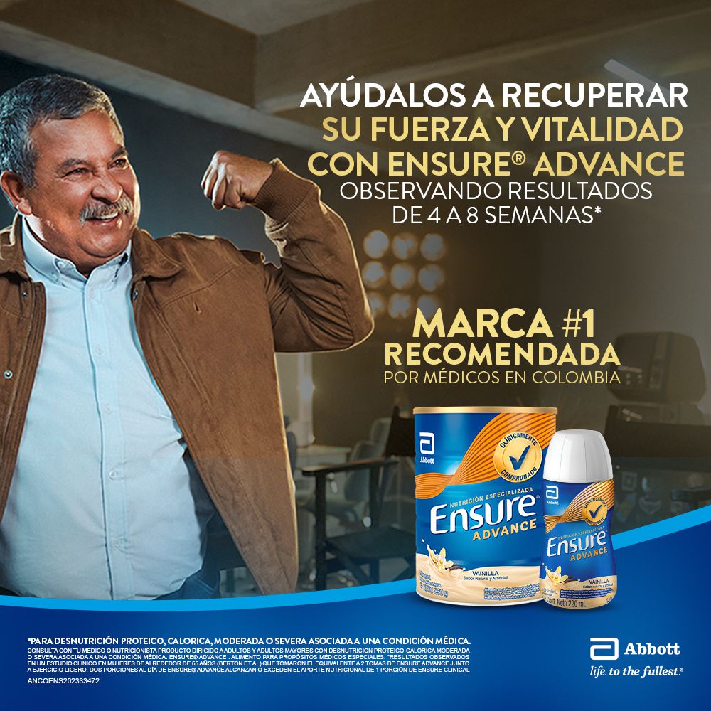 Complemento nutricional ENSURE para adultos sabor a fresa (400  gr) img #3