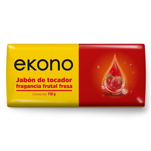 Jabón de tocador EKONO fragancia frutal fresa (110  gr)