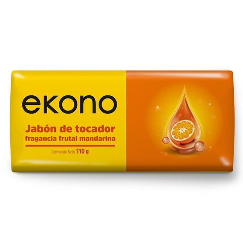 Jabón de tocador EKONO fragancia frutal mandarina (110  gr)