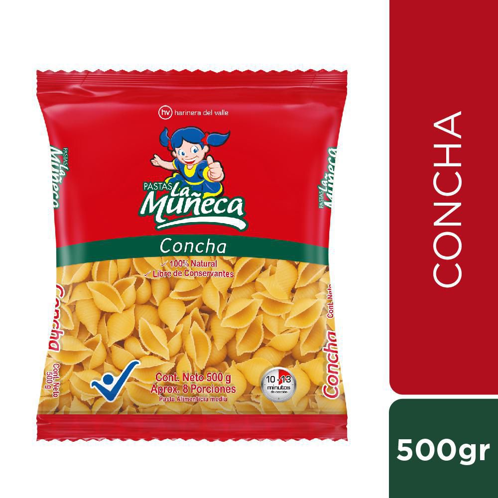 Pastas LA MUNECA corta conchas (500  gr) img #1