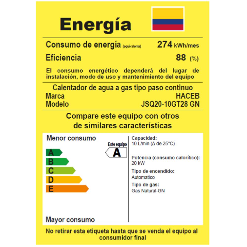 Calentador coral 10 litros HACEB JSQ2010GT img #6