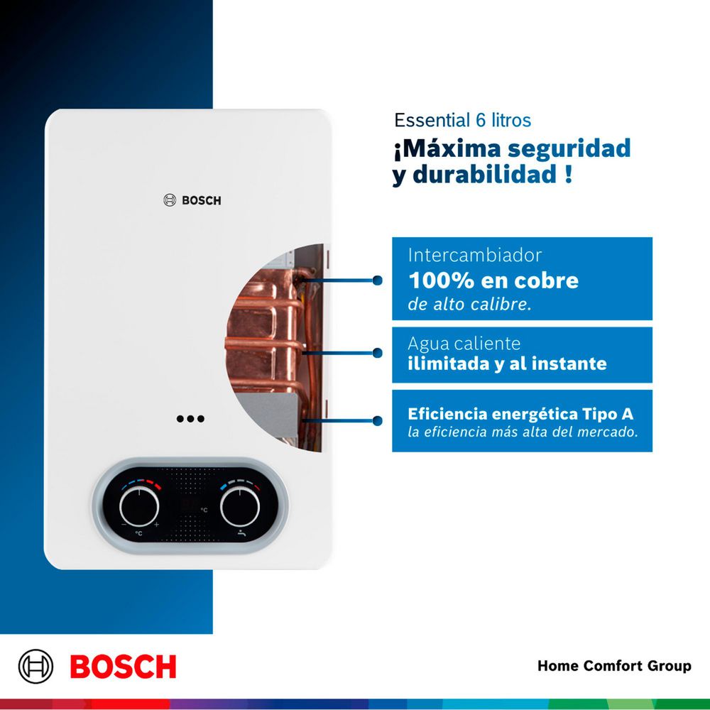 Calentador de agua 6 litros Tiro Forzado GLP BOSCH 773650459 img #2