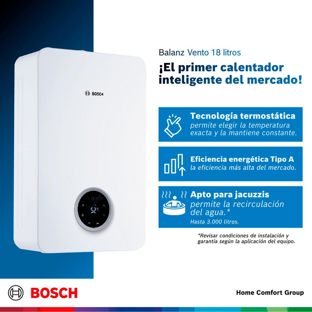 Calentador de agua 18 litros Tiro Forzado GLP BOSCH 873611004 img #2