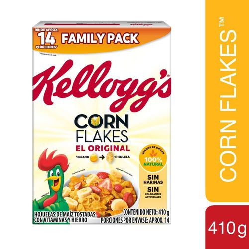 Cereal KELLOGGS hojuelas de maíz corn flakes (410  gr)