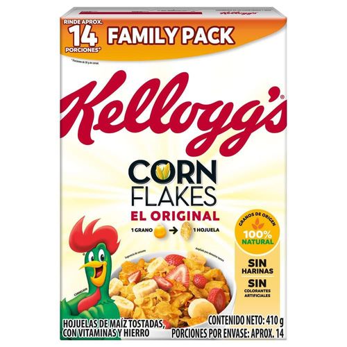 Cereal KELLOGGS hojuelas de maíz corn flakes (410  gr)