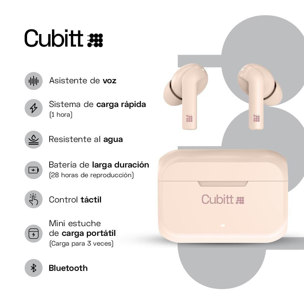 Audifonos CUBITT EARBUDS CUBITT GEN 2 Inalámbricos ROSADO img #5