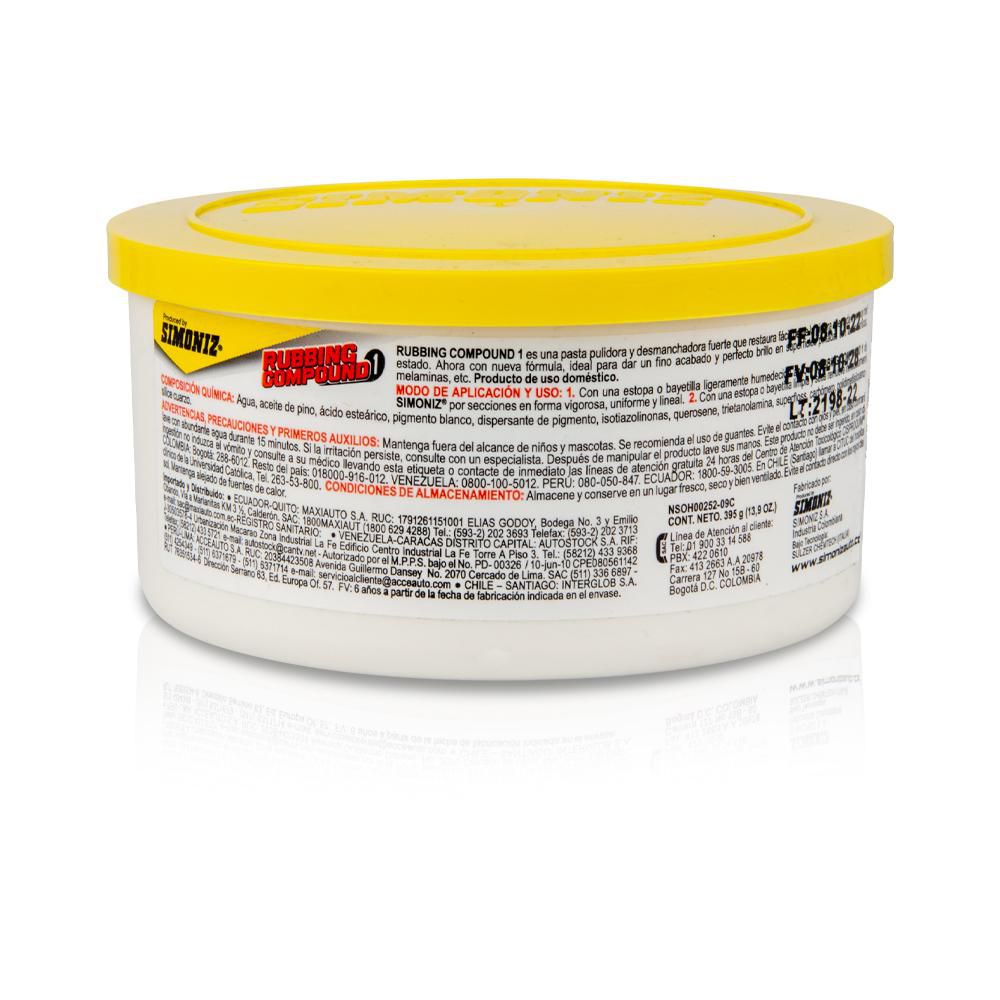 Pasta Rubbing Compound para Desmancha, SIMONIZ Limpia y Restaura 395gr Ref.103336 img #2