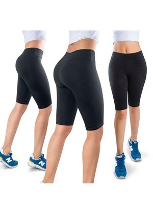 Tres Licras arriba de la rodilla Mujer Running Algodón Thin Happy