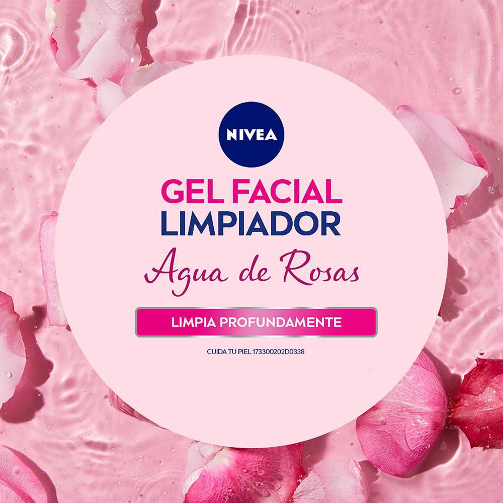 Gel facial NIVEA agua de rosas (150  ml) img #3
