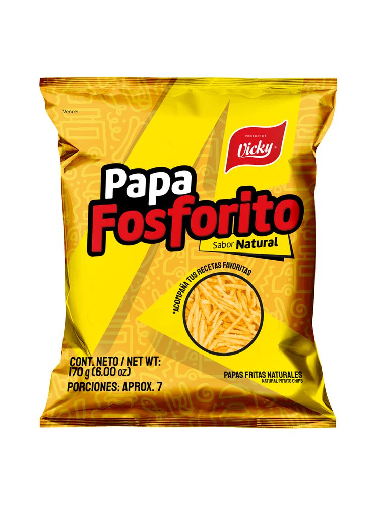 Papas LA VICTORIA fosforitos sabor natural (170  gr) img #1