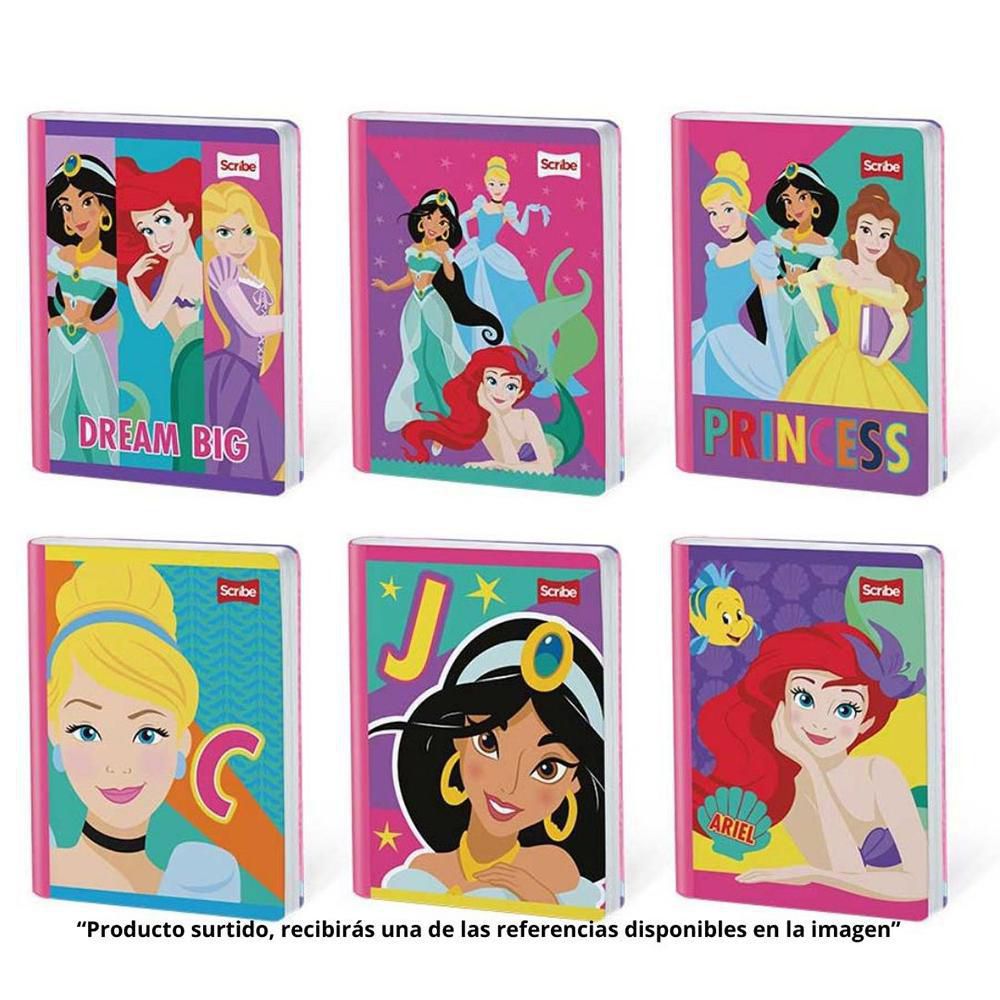 Cuaderno Princesas Grande Doble Linea / Ferrocarril 100 hojas Cosido SCRIBE img #1