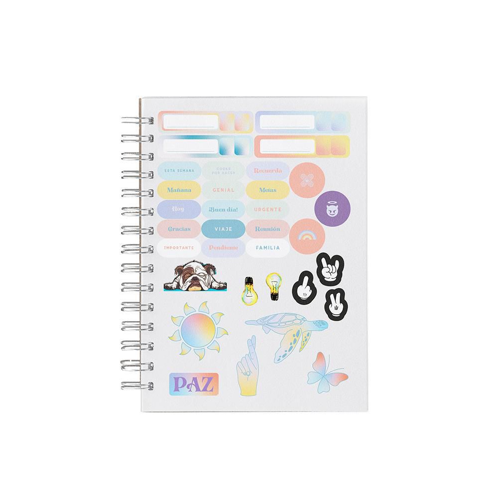Cuaderno Felicidad Rayado 80 hojas Argollado tapa dura SOSARTE img #4