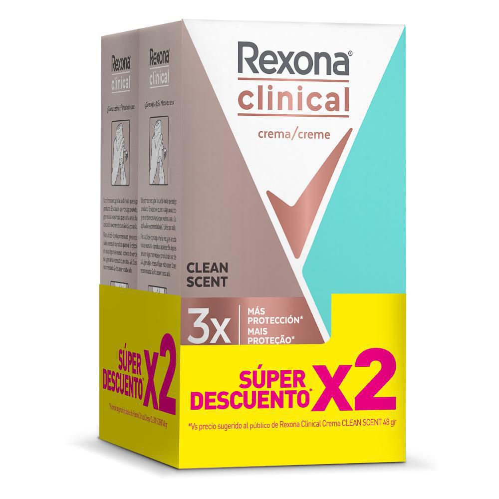 Desodorante REXONA clinical clean scent crema (96  gr) img #1