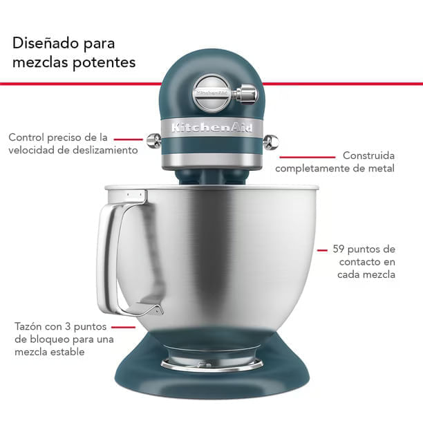 Combo Premium: Batidora Artisan 4.7 L Agave + Licuadora Pure Power con jarra de vidrio Agave img #4