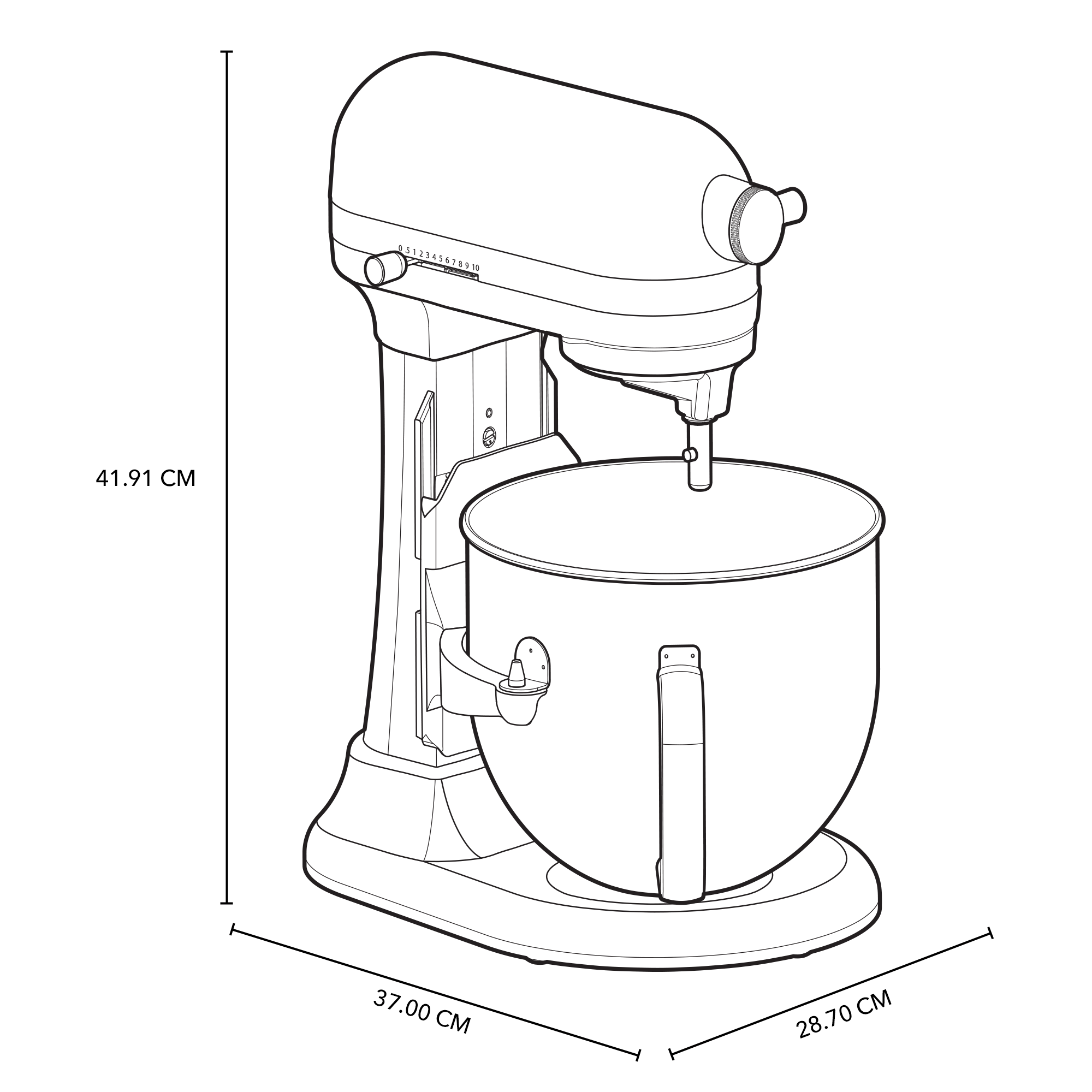Batidora con Tazón Elevable 6.6 L Contour Silver img #7