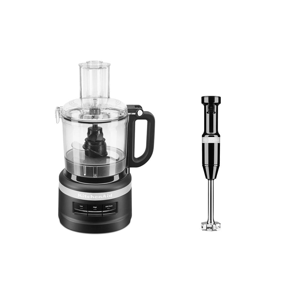 Combo Procesador de 7 tazas Black Matte + Licuadora de inmersión Velocidad Variable Onyx Black img #1