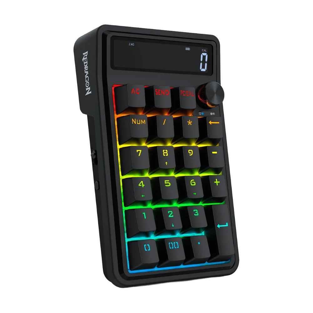 Teclado Numérico Mecánico Rgb Inalámbrico Redragon K733 Pro Negro img #2