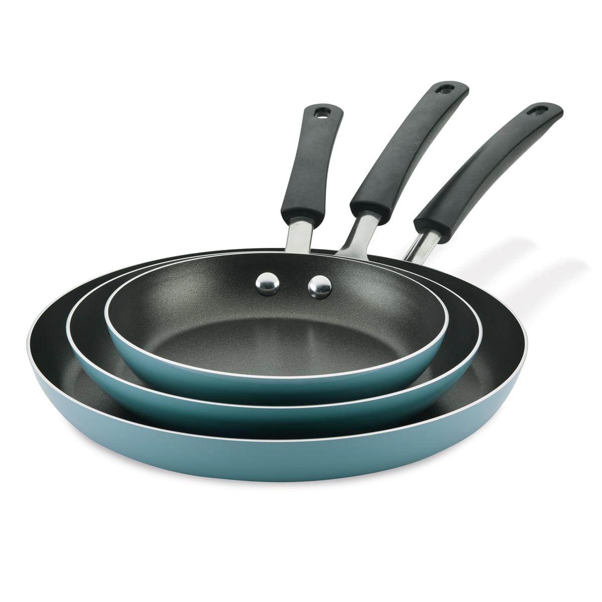 Set x 3 sartenes 20cm, 25cm y 30cm. Aluminuo antiadherente. Easy Clean. Azul. Farberware. img #1