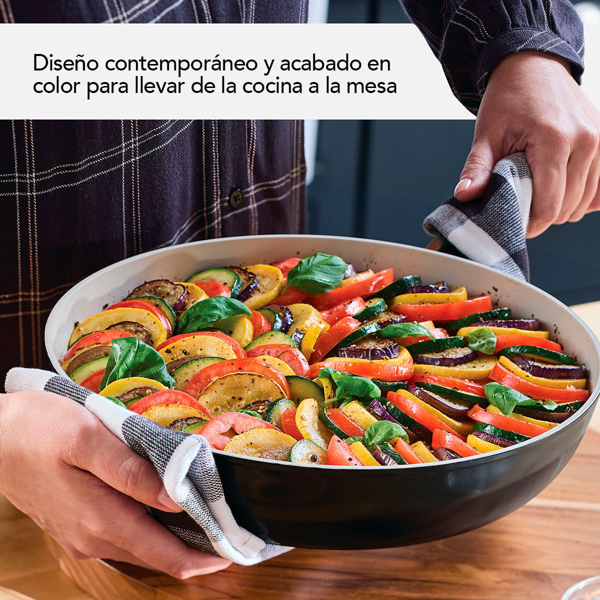 Set 2 Sartenes 21cm y 25 cm. Aluminio Forjado,. Antiadherente Cerámico, Color Negro. KitchenAid img #8