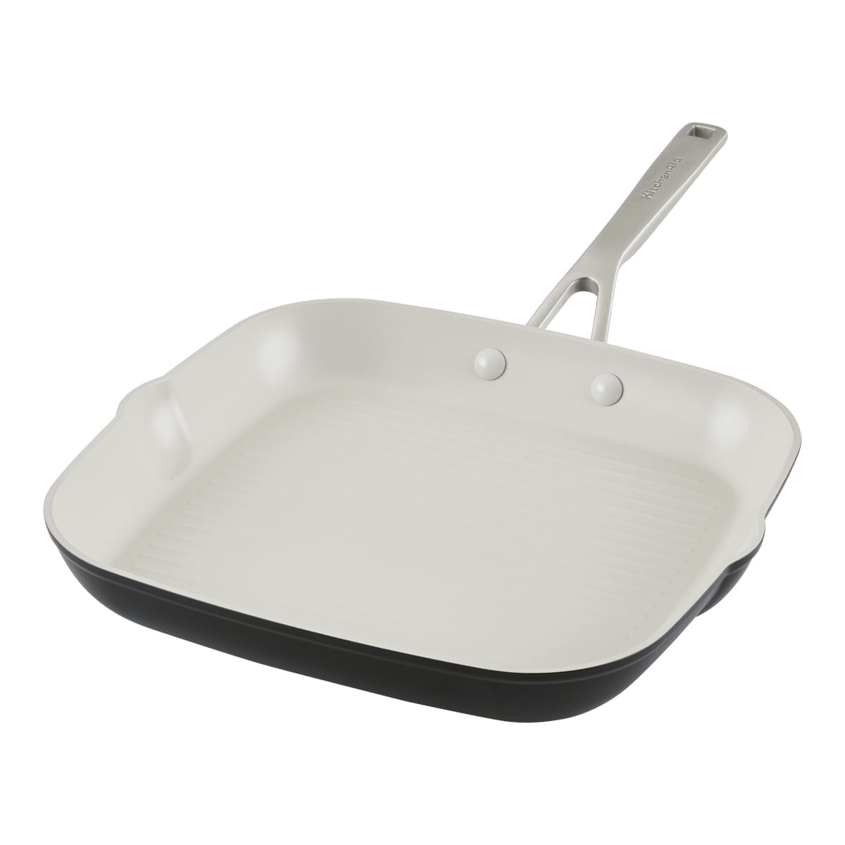 Plancha 29cm, anodizado duro, antiadherente cerámico, color exterior Negro Mate. KitchenAid. img #1