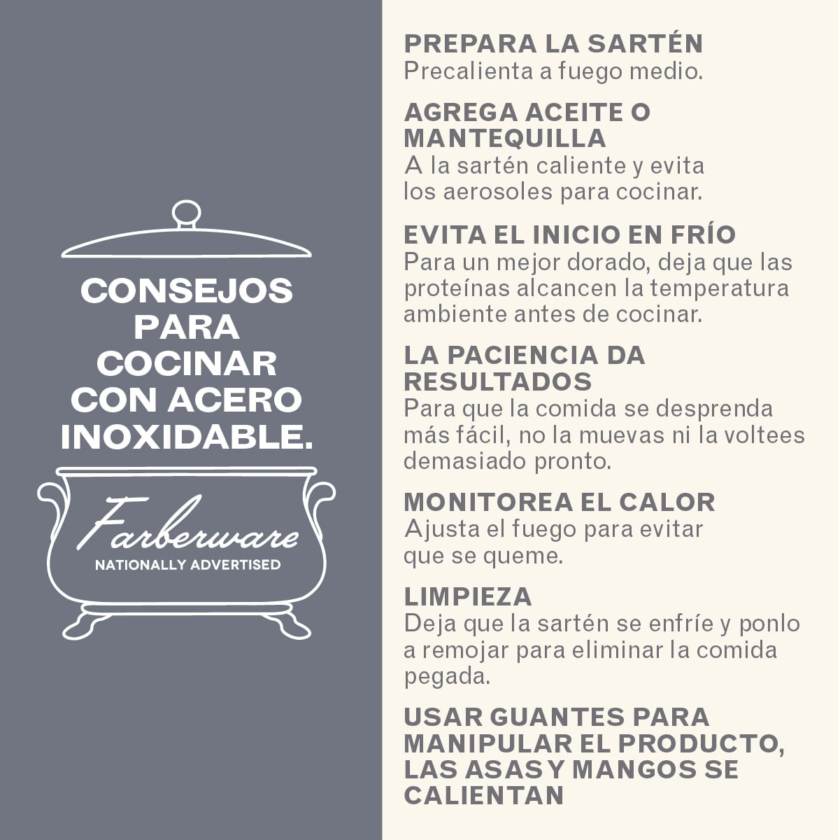 Batería de cocina 10 piezas. Farberware Millennium  de acero inoxidable. img #11