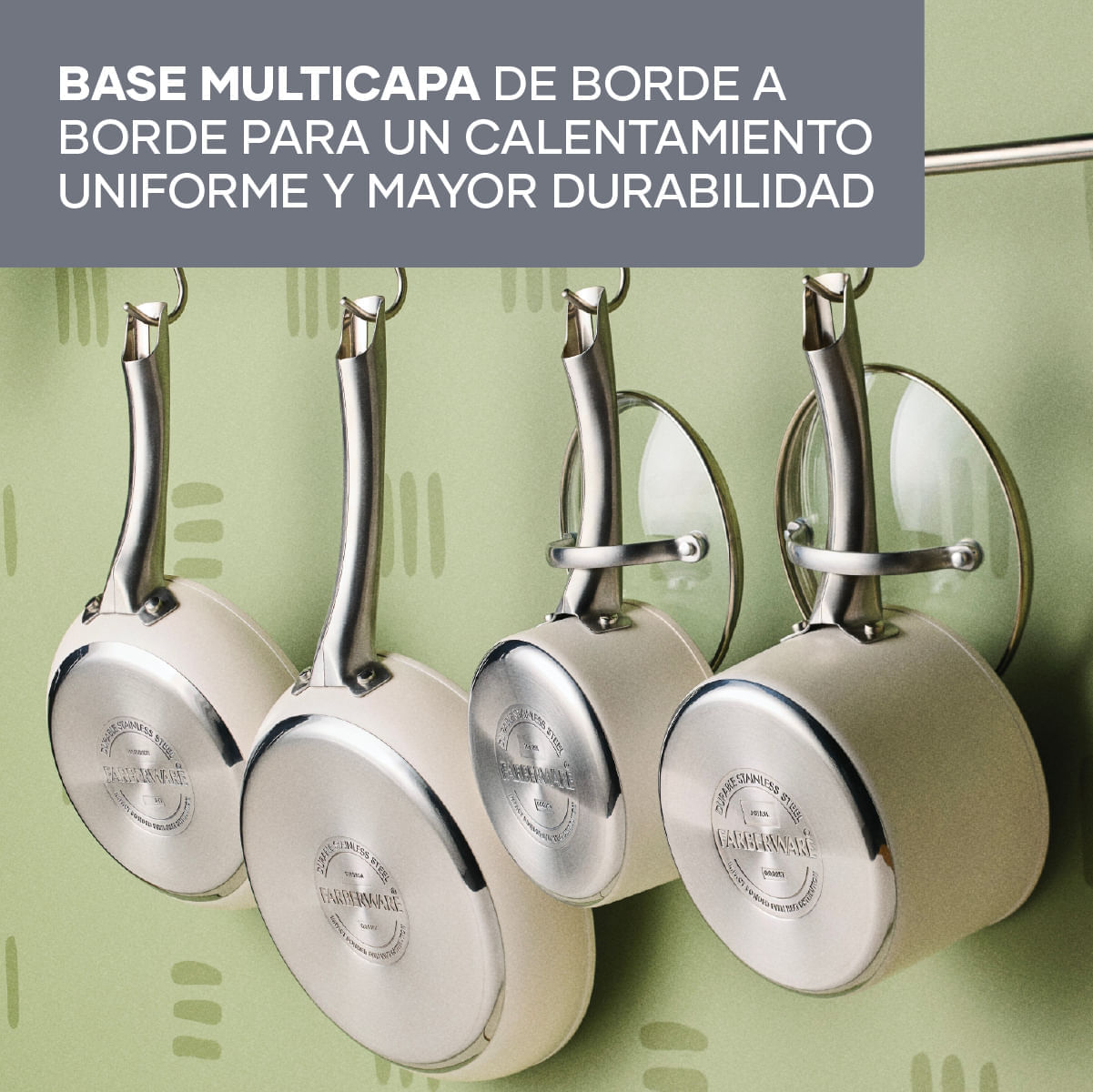 Juego de Ollas 14 pzs. Acero inox. Apta para inducción. Luster Farberware img #7