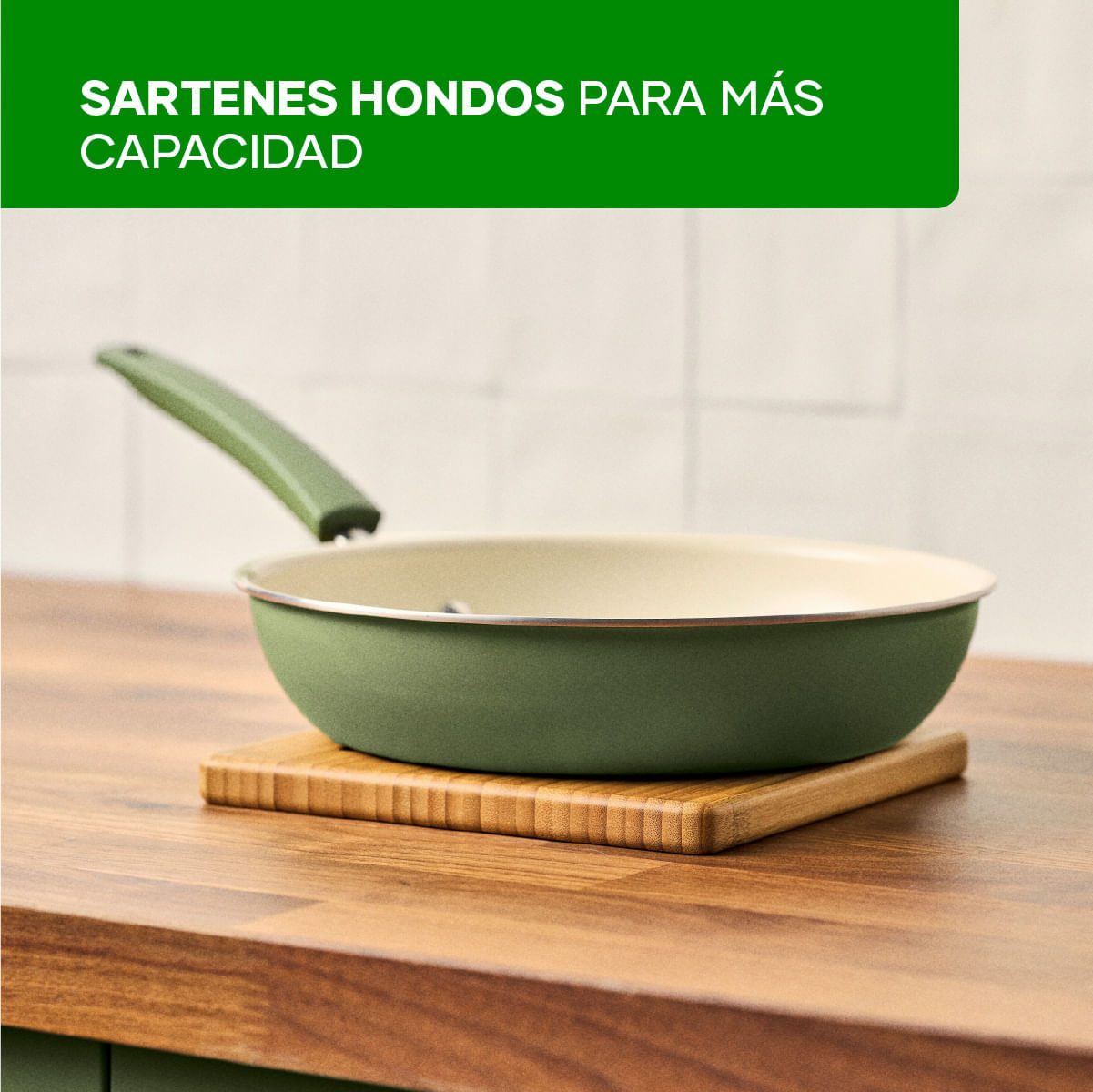 Juego de Ollas 14 pzs. Antiad. Cerámico, Easy Clean. Farberware Color verde img #8