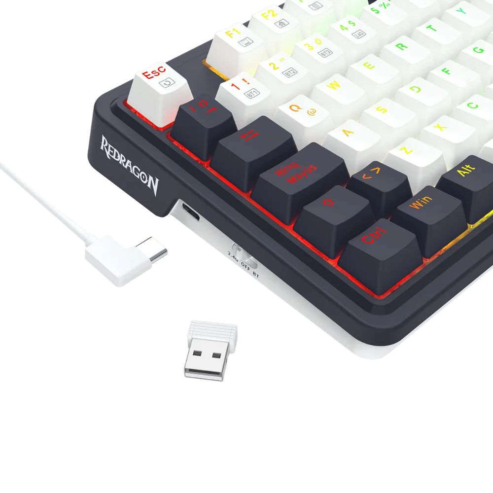 Teclado Inalambrico Redragon Mecánico 75% UCAL PRO K673 Blanco/Negro img #7