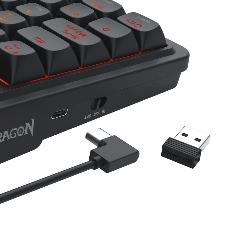 Teclado Inalambrico Redragon Mecánico LCD 96% EISA PRO K686 Negro img #5