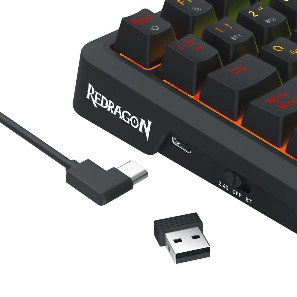 Teclado Inalambrico Redragon Mecánico LCD 75% UCAL PRO K724 Negro img #3
