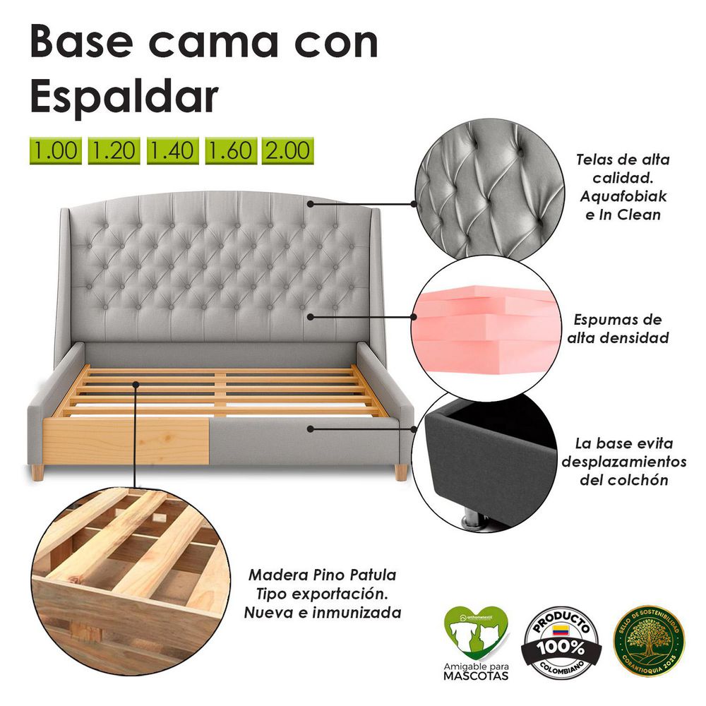 COMBO ITALIA ESPALDAR+BASE EKONOMODO DESIGN EKMC135 img #7