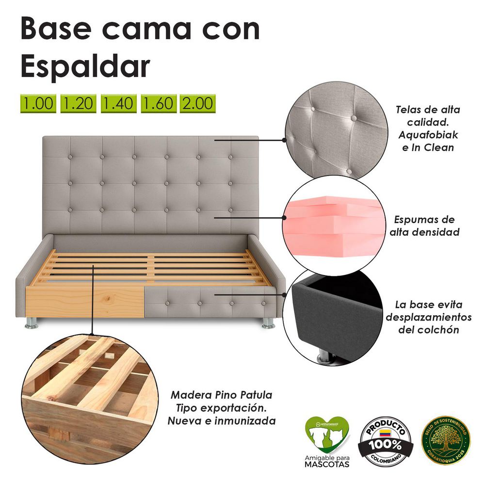 COMBO CAPITAL ESPALDAR+BASE EKONOMODO DESIGN EKMC177 img #6