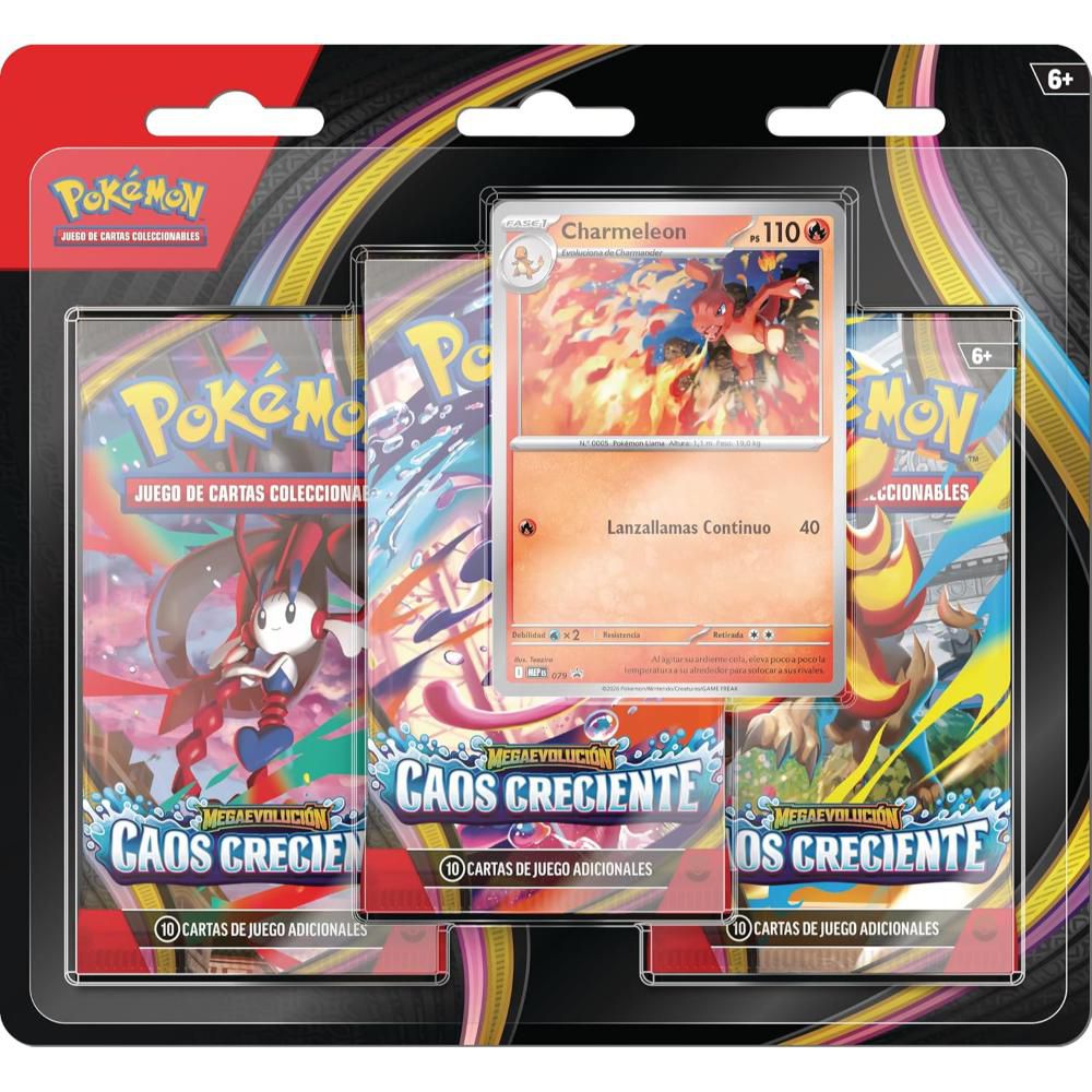 Cartas Chaos Rising Blister Pack 3 Sobres Español POKEMON img #1