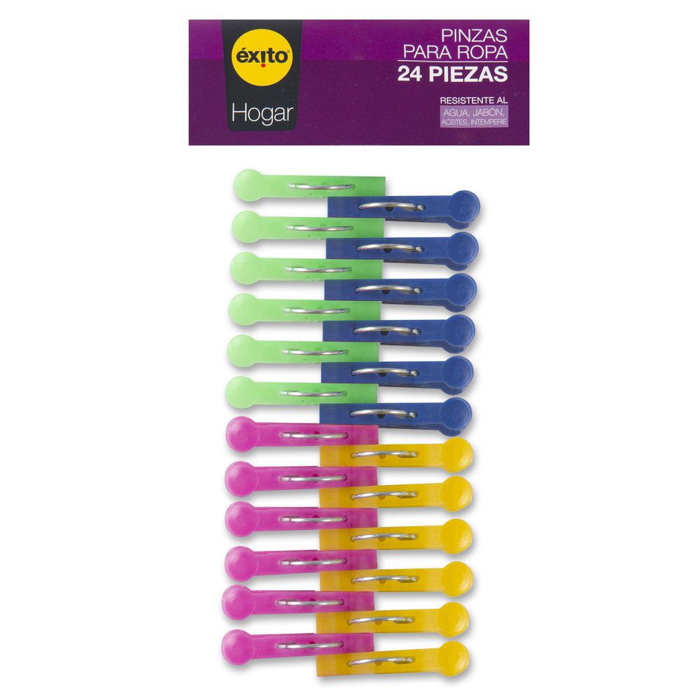 PINZAS PARA ROPA PAQUETE X 24 EXITO PINZE X 24 img #1