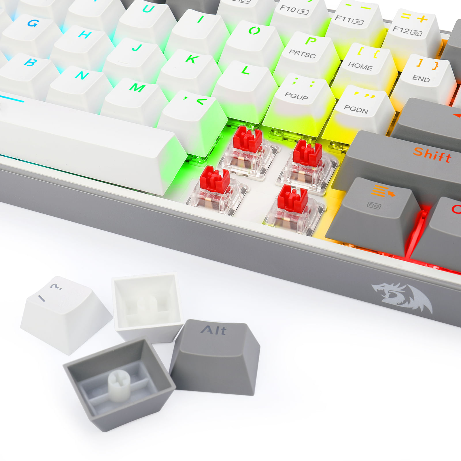 Teclado Gamer Redragon Fizz Pro K616-Rgb White/Grey img #7