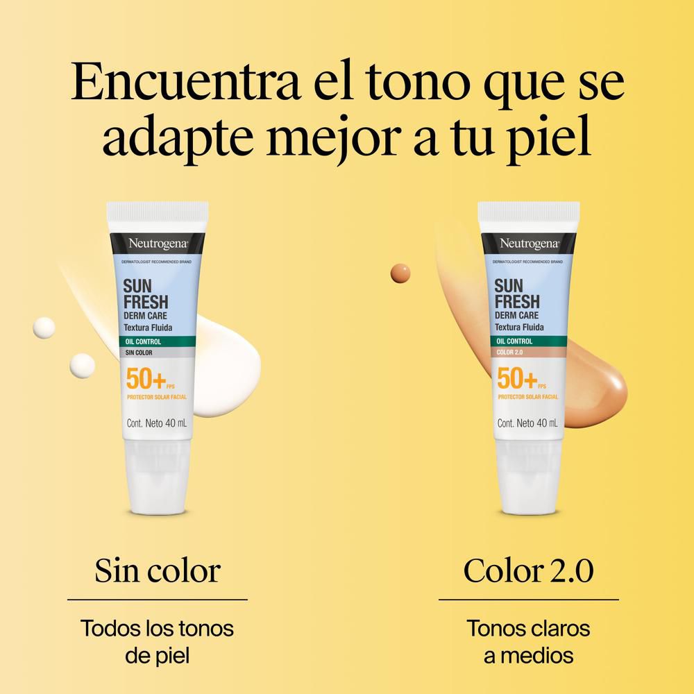 Protector solar NEUTROGENA sun fresh oil color 2.0 fps 50+ (40  ml) img #7